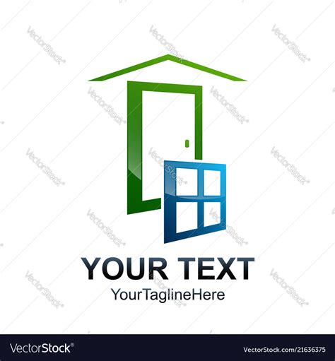 Window logo template abstract windows and glass Vector Image