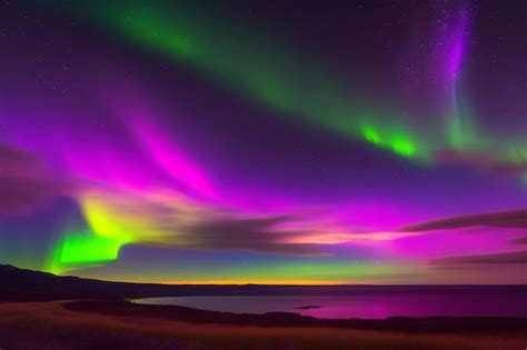 Premium AI Image | Aurora borealis in the night sky