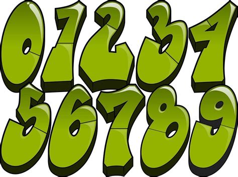 Graffiti Numbers In Graffiti Style Graffiti Lettering Alphabet, Graffiti Art Letters, Graffiti ...