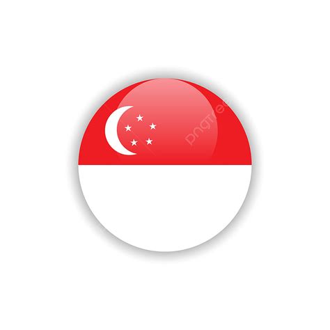 Singapore Flag Vector PNG Images, Button Singapore Flag Vector Template Design, Singapore, Flag ...