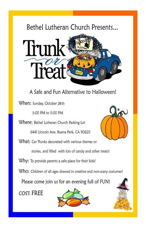 Free Printable Trunk Or Treat Flyer Template - Printable Templates