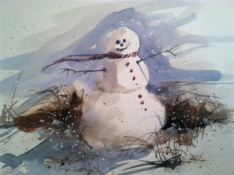 6 Watercolor Prints of Snowman Cards With Envelopes 5 1/2 X 8 | Etsy