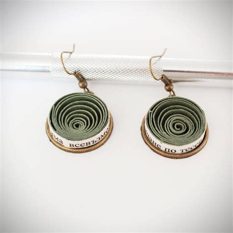 Handmade Quilling Earrings Quilling Earrings Circle - Etsy