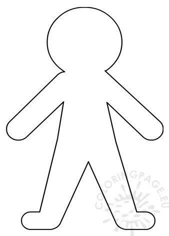 Little Boy Paper Doll Template | Coloring Page