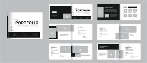 Architecture Portfolio, Professional Portfolio Template 23028229 Vector Art at Vecteezy