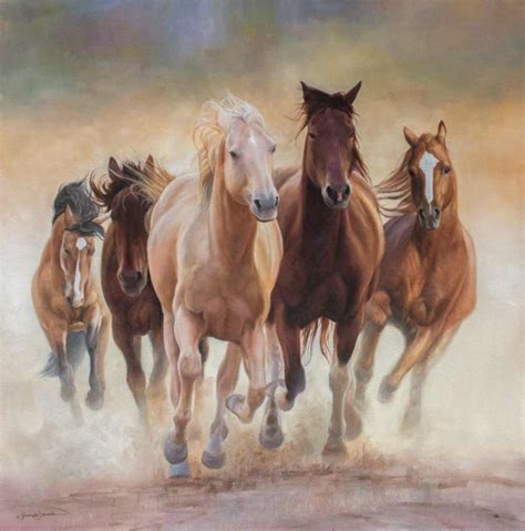 Wild Horses A Beautiful Horse Painting Featuring Running - Etsy