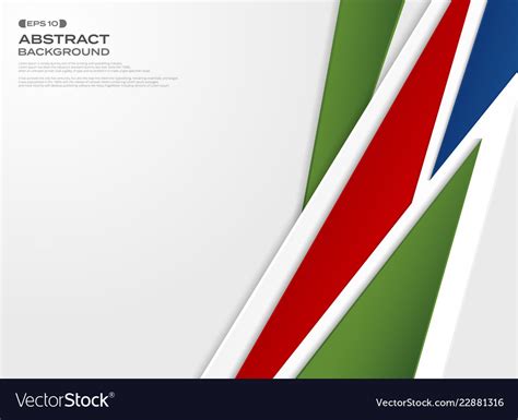 Abstract gradient red blue green paper cut Vector Image