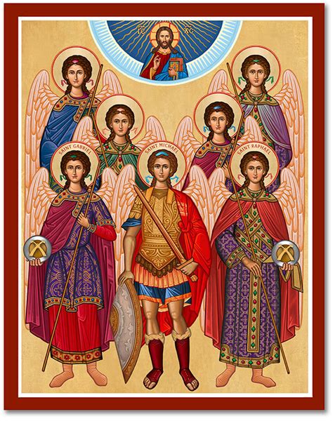 Seven Holy Archangels icon, Icons of the Holy Angels: Monastery Icons