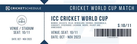 Step-by-Step Guide to Booking Cricket World Cup Match Tickets in India - Cricket Schedule Blog