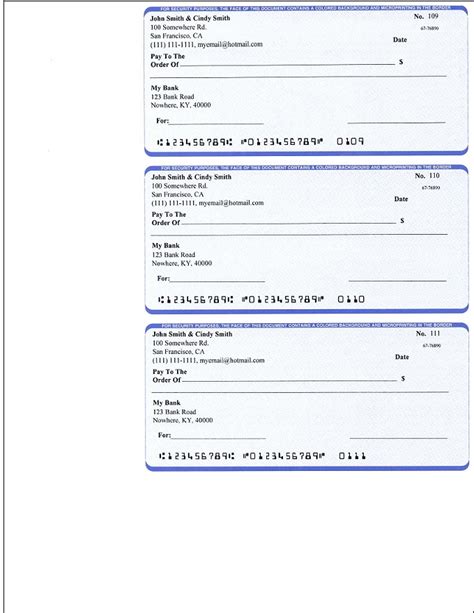 ezCheckPersonal makes it easy to print pocket-sized personal check in house