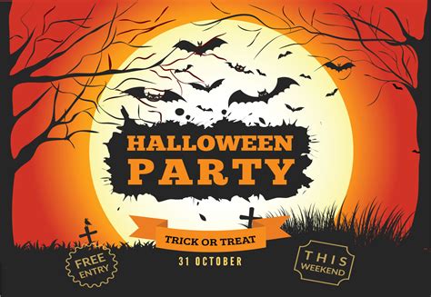 Halloween Party Banner 10504797 Vector Art at Vecteezy