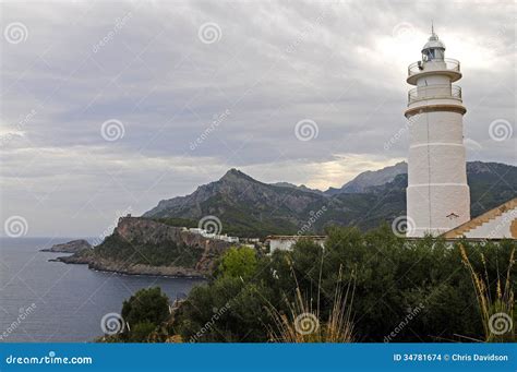 Soller Lighthouse stock photo. Image of spain, watch - 34781674