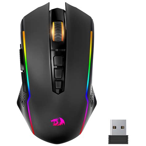 Redragon Gaming Mouse, Wireless Mouse Gaming with RGB Backlit,8000 DPI,PC Gaming Mice with Fire ...