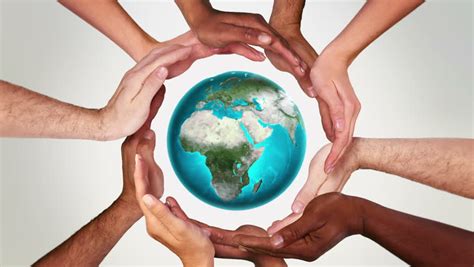 People Holding Hands Around Earth Stock Footage Video 5945417 - Shutterstock