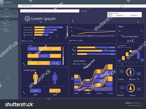 Dashboard Graphs Charts Maps Power Bi Stock Vector (Royalty Free) 1795749127 | Shutterstock