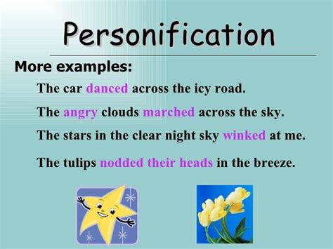 Imgs For > Personification Examples | Personification, Classroom anchor charts, School study tips