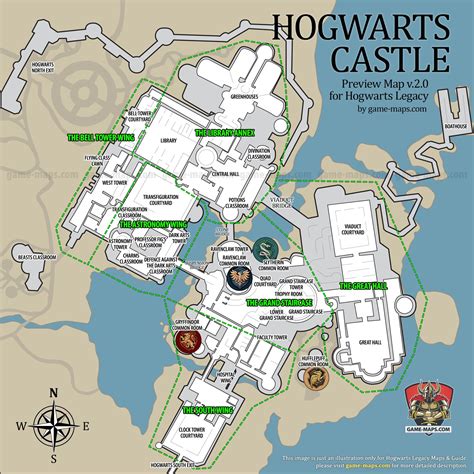 Map Of Hogwarts Castle