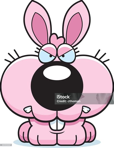 Cartoon Bunny Angry Stock Illustration - Download Image Now - Anger, Animal, Clip Art - iStock