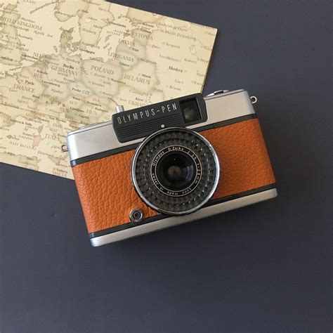 Olympus PEN EE-2 Vintage Film Camera Carrot Orange Fully Refurbished and Film Tested Lens Cap ...