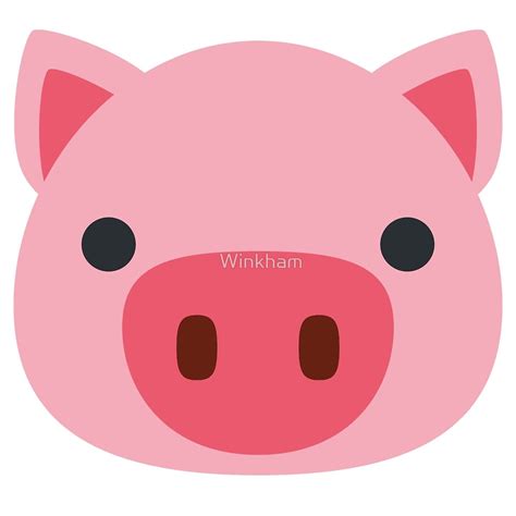 Pig face emoji by winkham redbubble clipart - WikiClipArt