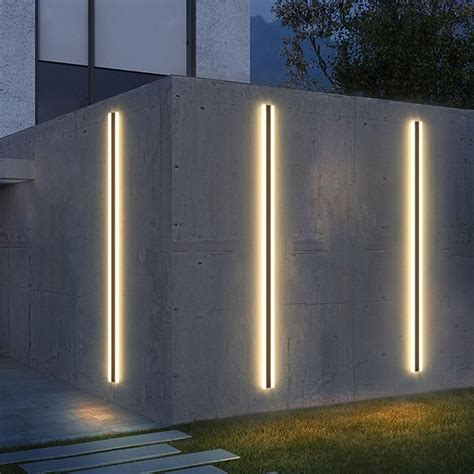 Linear Luminaire Waterproof Outdoor Wall Light - 9 Watts Warm / L30xW9x H4.5cm ( L 11.81\x ...