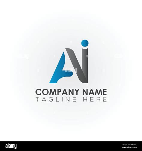 Initial AI Letter Logo With Creative Modern Business Typography Vector ...