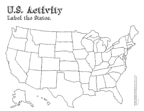 50 States Map Blank Printable | Printable Maps