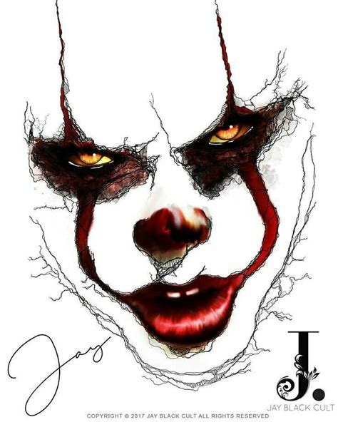 Clown Scary Drawing