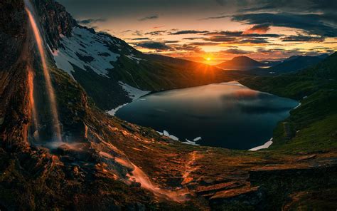 Sunset Over Mountains, HD Nature, 4k Wallpapers, Images, Backgrounds, Photos and Pictures