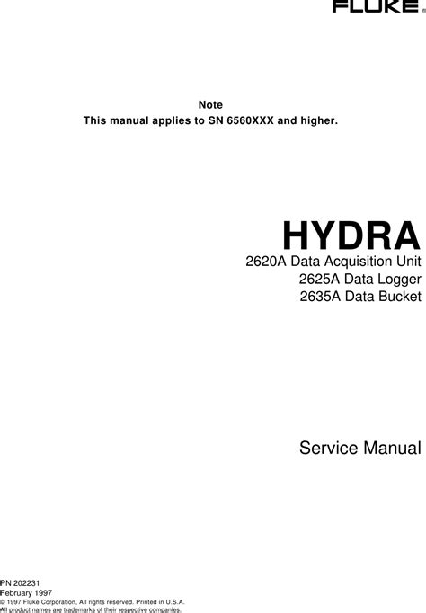 Fluke Power Supply 2625A Users Manual