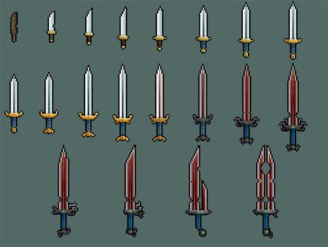 20 Evolving Fantasy RPG Weapons | 2D 材质与材料 | Unity Asset Store