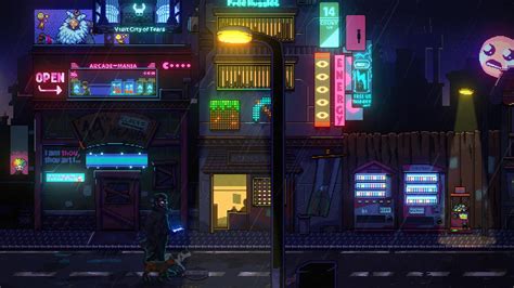 Cyberpunk Bar Pixel Live Wallpaper - MoeWalls