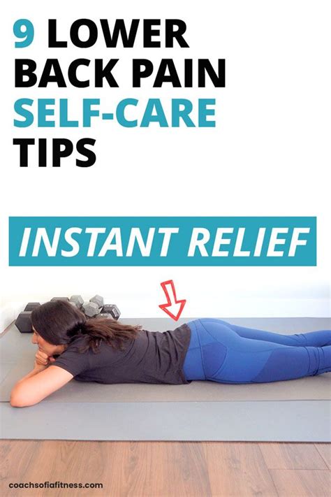 9 Lower Back Pain Relief Self-Care Remedies for INSTANT RELIEF! - Coach Sofia Fitness