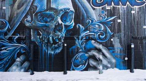 Wallpaper Skull, Graffiti, Street Art, Wall - Graffiti Street Art Background - 2560x1440 ...