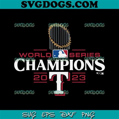 Texas Rangers 2023 World Series Champions Official Logo SVG