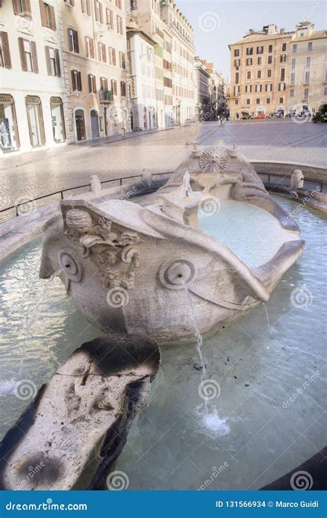 The Fountain of Barcaccia Rome Italy Editorial Stock Image - Image of rome, history: 131566934