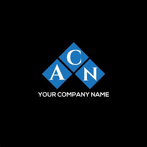 ACN letter logo design on BLACK background. ACN creative initials letter logo concept. ACN ...