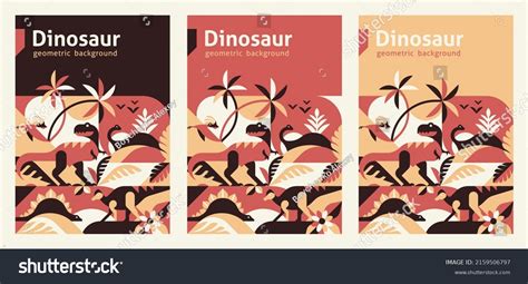 Dinosaur Design Template Book Cover A4 Stock Vector (Royalty Free) 2159506797 | Shutterstock