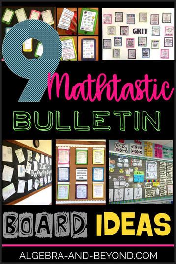 9 MATHTASTIC BULLETIN BOARD IDEAS - ALGEBRA AND BEYOND