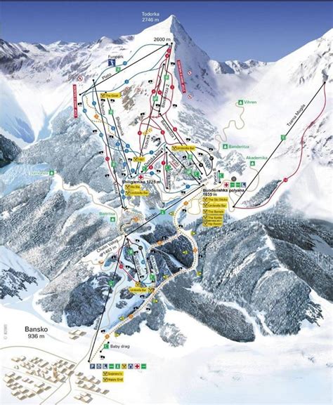 Bansko Ski resort - Piste map Bansko