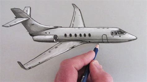 Airplane Sketch Easy - How To Draw An Aeroplane- In Easy Steps For Children. Beginners -plane ...