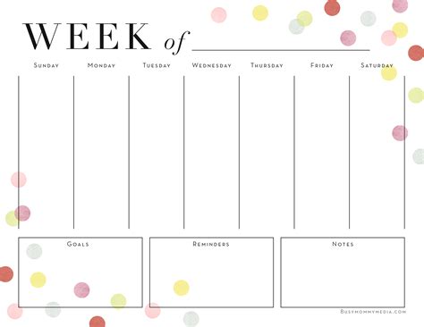 Printable Weekly Planner