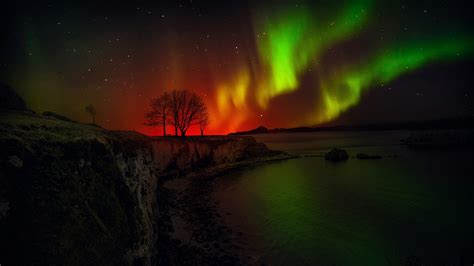 atmosphere, polar lights, aurora borealis, night, colorful, night sky, starry night, phenomenon ...