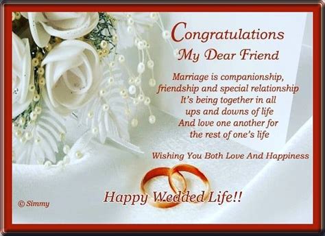 Congratulations to My Best Friend on Her Wedding Day