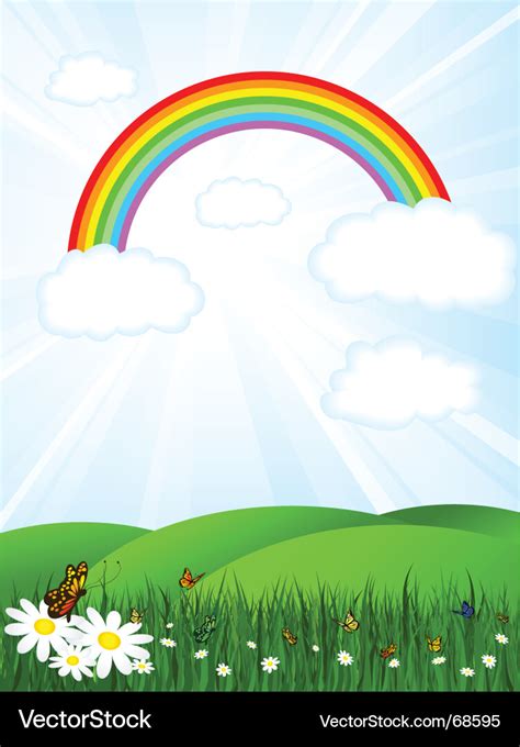 Rainbow sky Royalty Free Vector Image - VectorStock