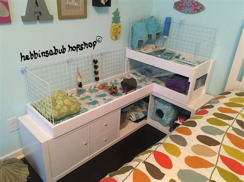 Gizmoe's White Palace Guinea Pig Cage DIY, Ikea hack base, rest made of pet safe painted pine ...