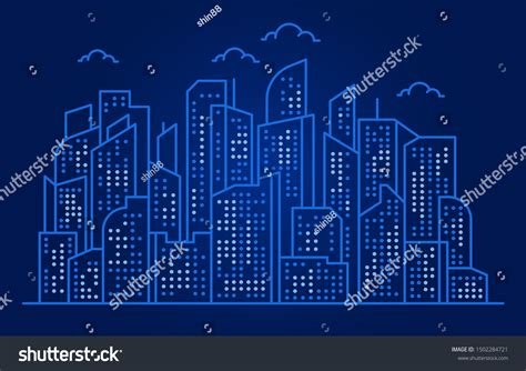 Line Art Vector Illustration City Line Stock Vector (Royalty Free) 1502284721 | Shutterstock