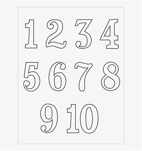 Free Library Numbers 1 10 Clipart Black And White - Colouring Page For Number 1 To 10 ...