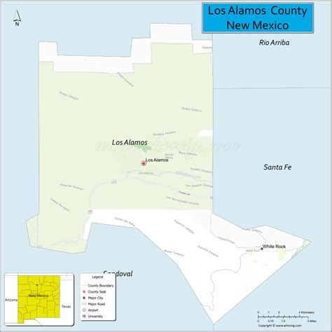 Map of Los Alamos County, New Mexico