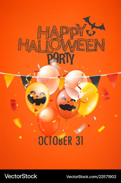 Halloween party banner Royalty Free Vector Image